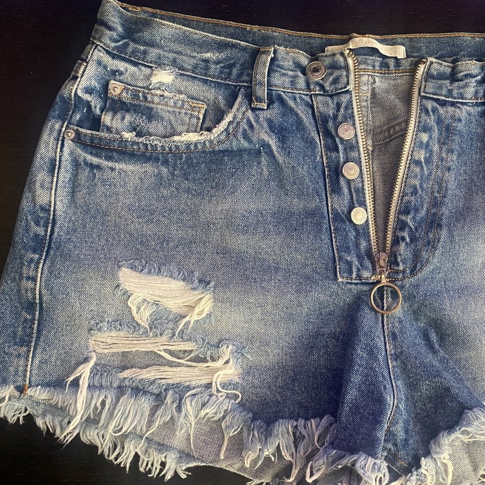 Zara Trafaluc Denimwear Distressed Shorts
